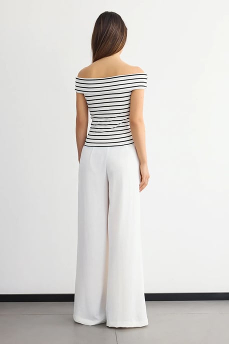 Striped Off-Shoulder Top - Image 4
