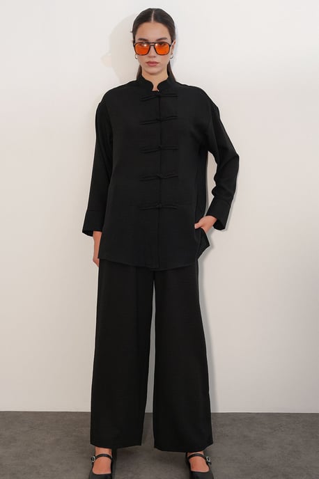 2-delige set met oversized overhemd en broek - Image 3
