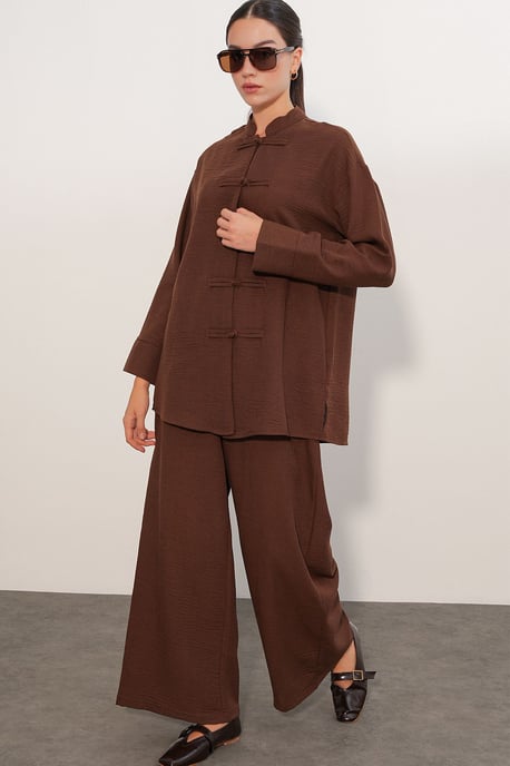 2-delige set met oversized overhemd en broek - Image 1