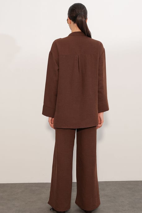 2-delige set met oversized overhemd en broek - Image 6