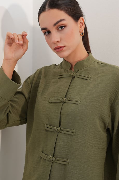 2-delige set met oversized overhemd en broek - Image 5