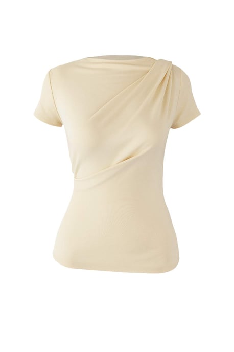 TRENDYOLMİLLA Dames Grijs Effen Kort Getailleerd Blouses - Image 4
