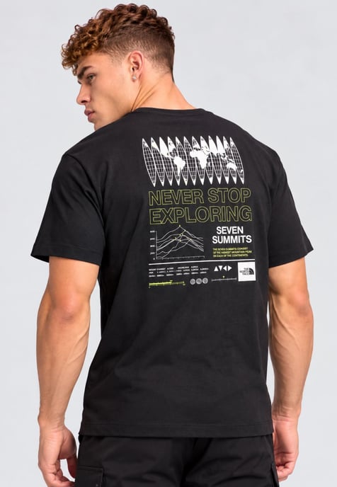 The North Face Mens Multi Location Globe T Shirt in Black - Image 4