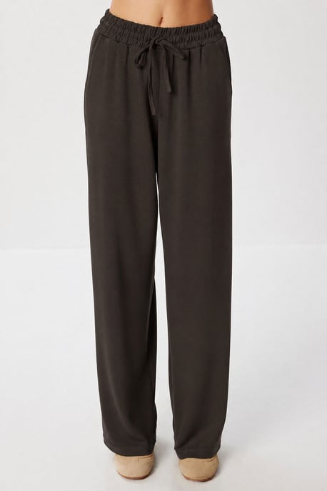 Tweedelige set met wijde broek en blouse met ronde hals - Image 5