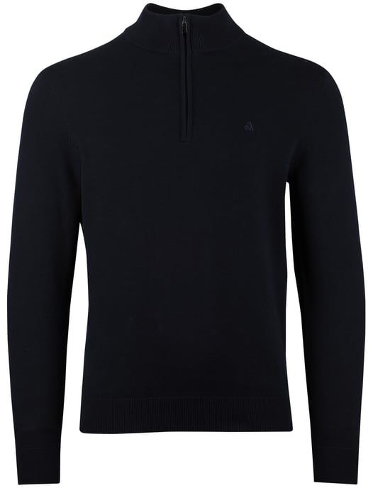 trui Scotland Blue half zip navy normale fit 100% katoen - Image 3