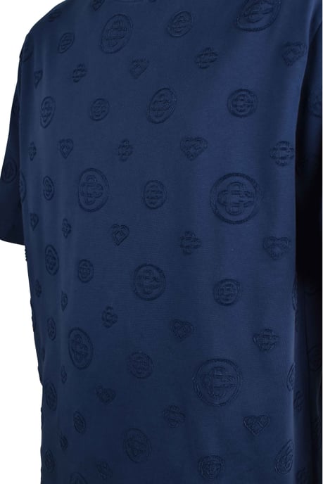 Casablanca T-shirt med monogram i oversized-modell Blå - Image 3