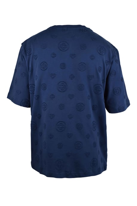Casablanca T-shirt med monogram i oversized-modell Blå - Image 4