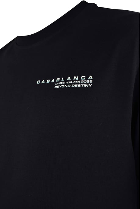 Casablanca Glitch Orchid – T-shirt i oversized-modell Svart - Image 3