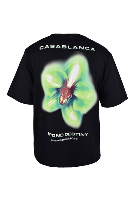 Casablanca Glitch Orchid – T-shirt i oversized-modell Svart - Image 4