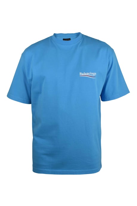 Balenciaga Large fit T-shirt Blue - Image 1