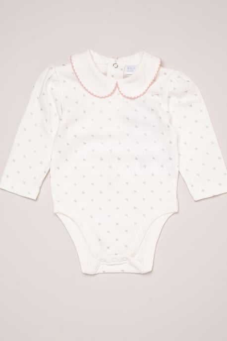 Bodysuit with Peter Pan Collar and Ribbed Velour Dungarees - Image 5