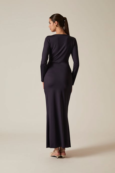Sculpted Navy Maxi Dress - Image 2