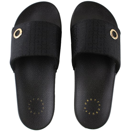 Cruyff Aqua Copa Lux Womens Black Sliders - Image 1