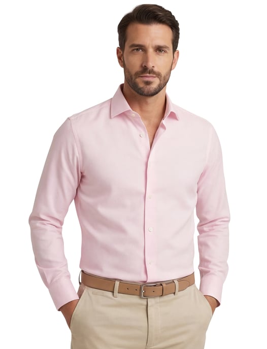 Olymp overhemd roze body fit semi-wide collar - Image 1