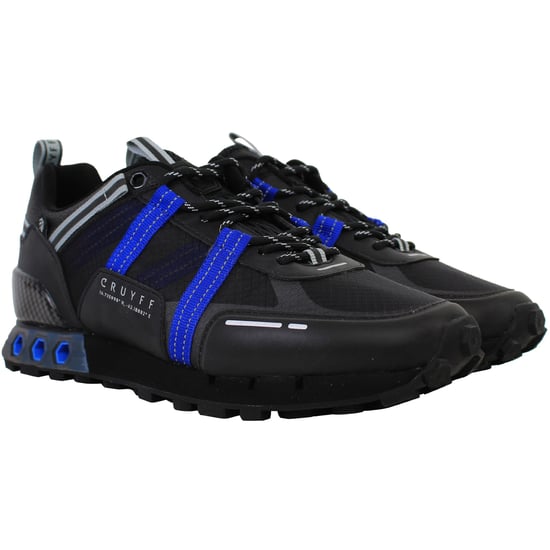 Cruyff Inter Lace Montserrat Mens Black/Blue Trainers - Image 2