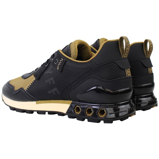 Cruyff Superbia Hex-Tech Mens Black/Gold Trainers - Image 3