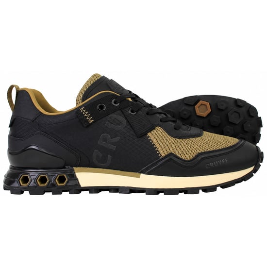 Cruyff Superbia Hex-Tech Mens Black/Gold Trainers - Image 4