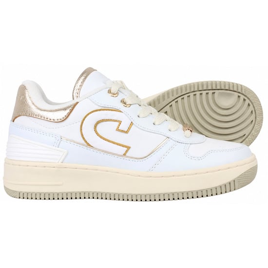 Cruyff Campo Low Kids White/Gold Trainers - Image 4