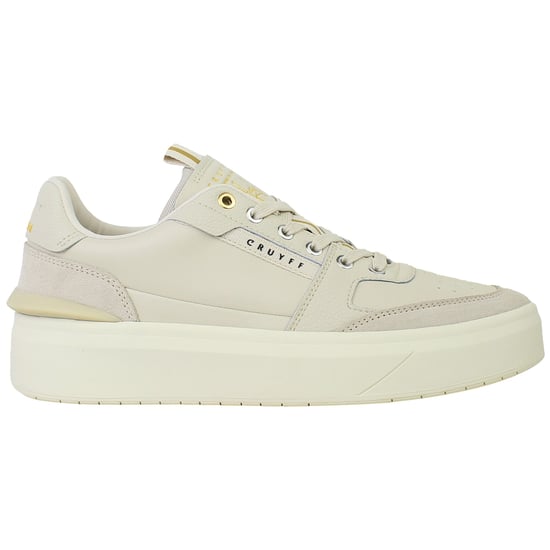 Cruyff Endorsed Tennis Mens Beige Trainers - Image 1