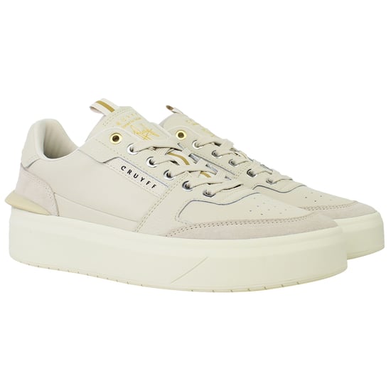 Cruyff Endorsed Tennis Mens Beige Trainers - Image 2