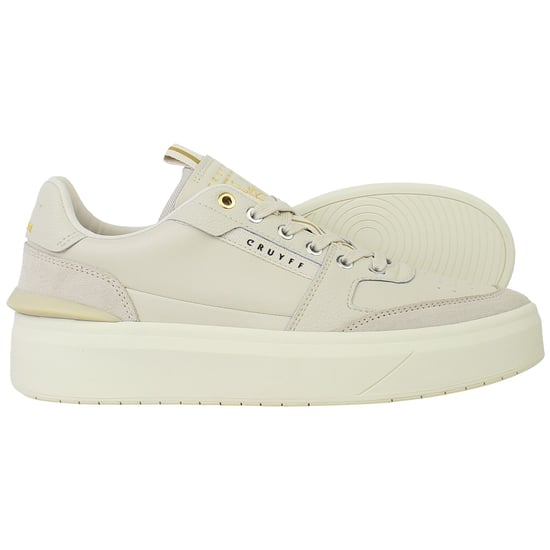 Cruyff Endorsed Tennis Mens Beige Trainers - Image 4