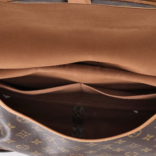 Louis Vuitton Saumur 35 Messenger Bag in Brown Coated Canvas - Image 6