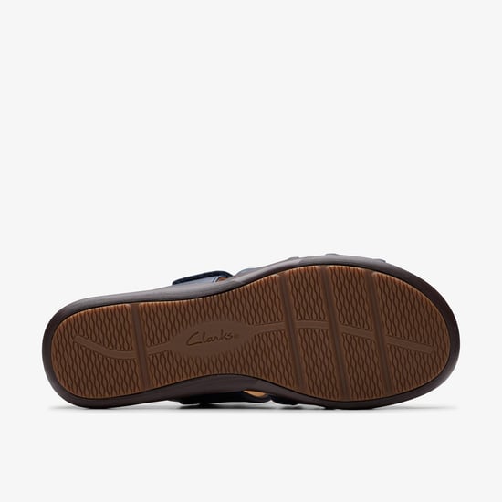 Kitly Slide Navy Leather Sandals - Image 3