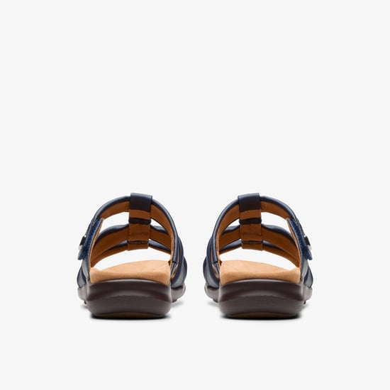 Kitly Slide Navy Leather Sandals - Image 5