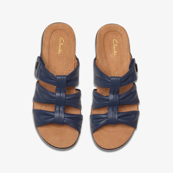 Kitly Slide Navy Leather Sandals - Image 6