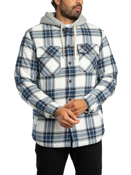 Superdry Borg Gevoerde Overshirt Met Capuchon, Wit - Image 2