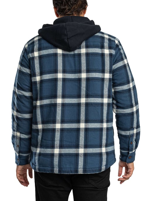 Superdry Borg Gevoerde Overshirt Met Capuchon, Blauw - Image 3