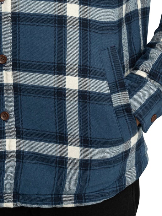 Superdry Borg Gevoerde Overshirt Met Capuchon, Blauw - Image 4