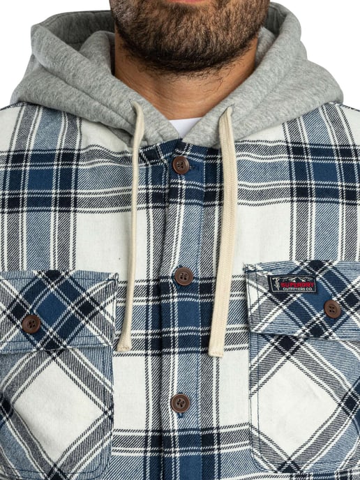 Superdry Borg Gevoerde Overshirt Met Capuchon, Wit - Image 5