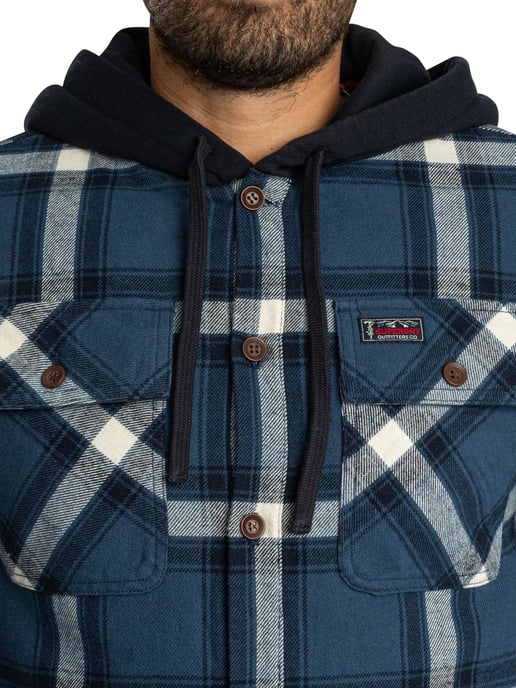 Superdry Borg Gevoerde Overshirt Met Capuchon, Blauw - Image 5