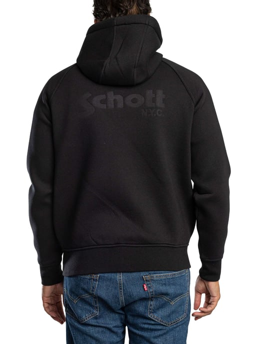 Schott Logo Zip Hoodie, Zwart - Image 4