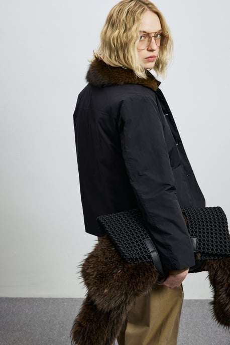 LUFIAN Women's Padded Jacket with Removable Faux Fur Collar - Image 4