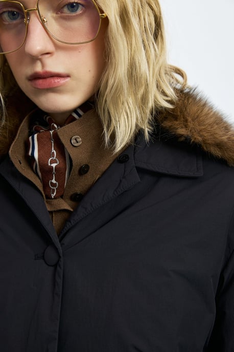 LUFIAN Women's Padded Jacket with Removable Faux Fur Collar - Image 6