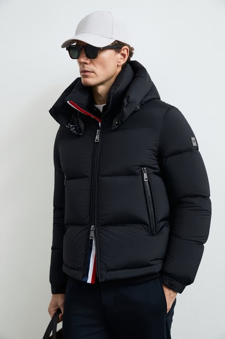 LUFIAN Men's Goose Down Puffer Jacket with Removable Hood - Image 2