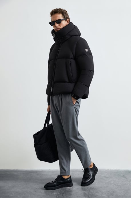 LUFIAN Men's Hooded Goose Down Puffer Jacket - Image 3