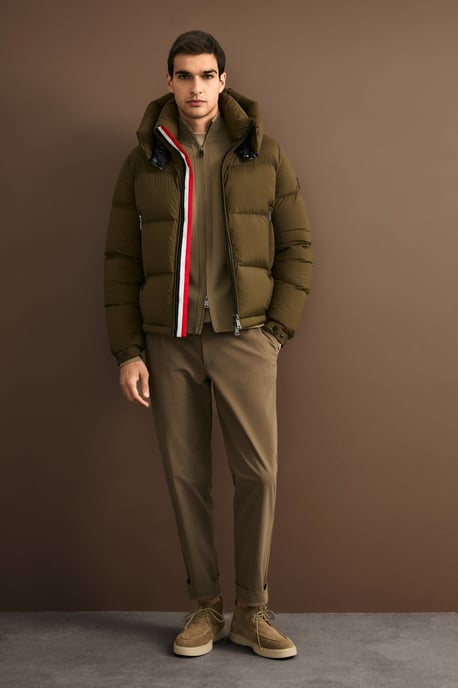 LUFIAN Men's Goose Down Puffer Jacket with Removable Hood - Image 2