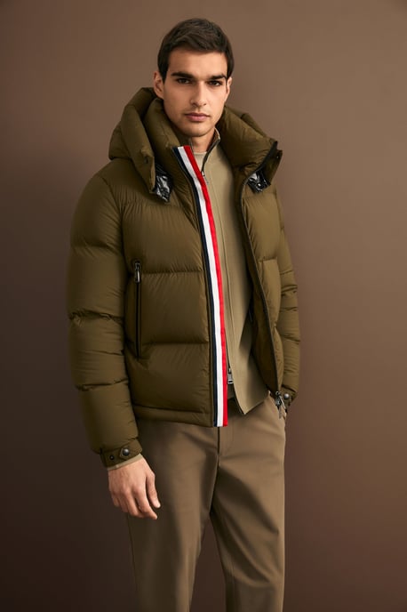 LUFIAN Men's Goose Down Puffer Jacket with Removable Hood - Image 3