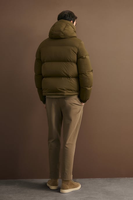 LUFIAN Men's Goose Down Puffer Jacket with Removable Hood - Image 6