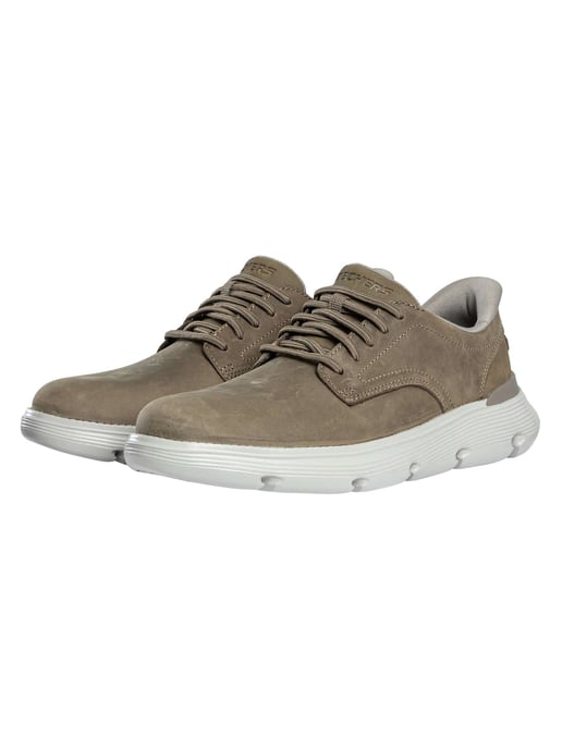 Skechers Instappers Garza Leren Sneakers, Bruin - Image 2