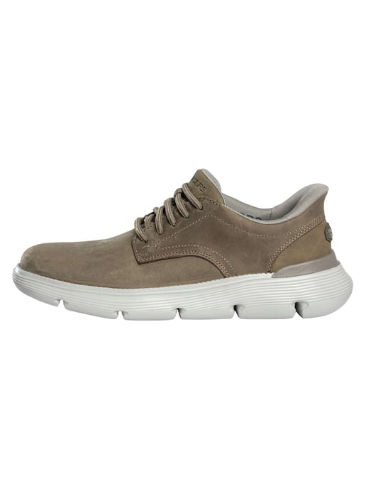 Skechers Instappers Garza Leren Sneakers, Bruin - Image 3