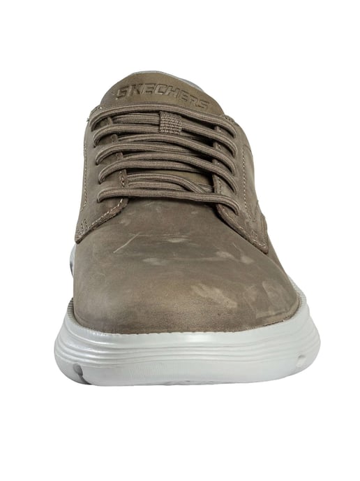 Skechers Instappers Garza Leren Sneakers, Bruin - Image 5