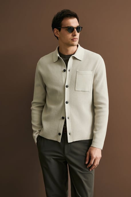 LUFIAN Men's Button-Front Knit Cardigan - Image 4