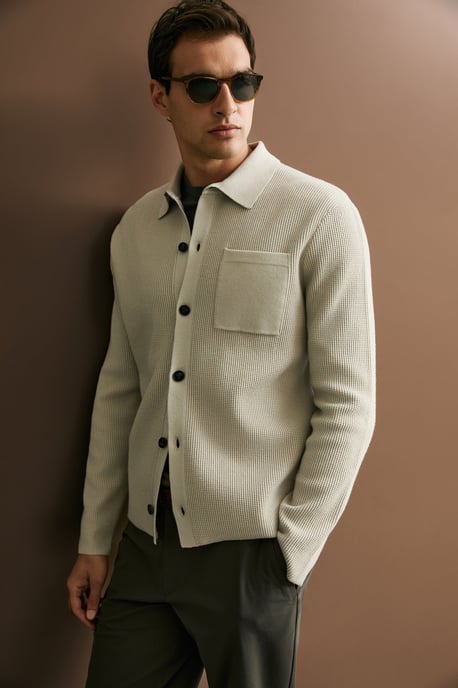 LUFIAN Men's Button-Front Knit Cardigan - Image 5