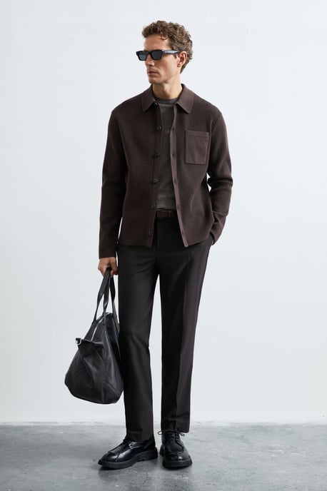 LUFIAN Men's Button-Front Knit Cardigan - Image 3