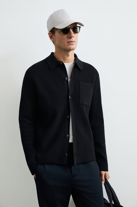 LUFIAN Men's Button-Front Knit Cardigan - Image 2