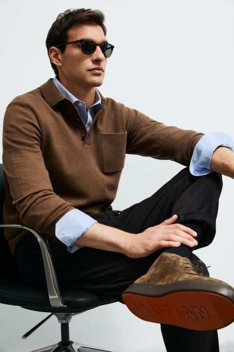 LUFIAN Heren Gebreide Polotrui - Image 1